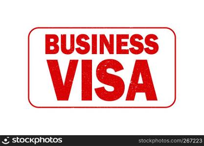 Business visa stamp,isolated on white background,stock vector illustration. Business visa stamp,isolated on white background