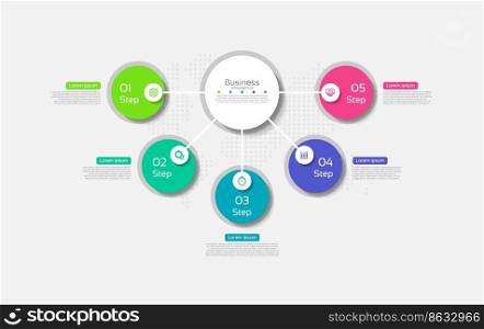 Business visualization infographic design template