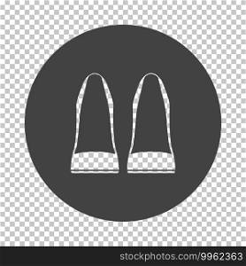Business Woman Shoes Icon. Subtract Stencil Design on Tranparency Grid. Vector Illustration.
