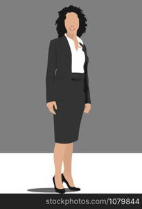 Business Woman silhouette. Vector illustration