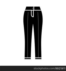Business Woman Trousers Icon. Black Glyph Design. Vector Illustration.
