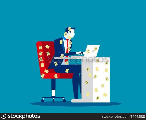 Businessman and sort out priorities. Concept business vector illustration. Business character design, Flat cartoon style.