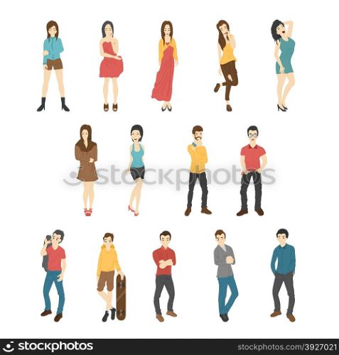 Businessman and woman , eps10 vector format