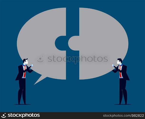 Businessman communication with speech bubble. Concept business vector.