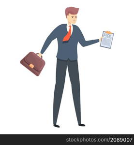 Businessman cv icon cartoon vector. Resume job. Hr work. Businessman cv icon cartoon vector. Resume job