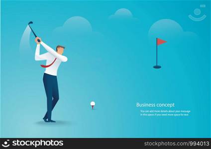 businessman driving golf vector illustration EPS10