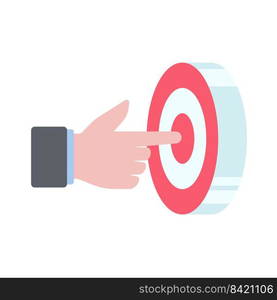 Businessman hand pinning arrows on targets success concept