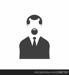 Businessman head icon avatar. Male and female avatar profile sign, face silhouette stock vector. Businessman head icon avatar. Male and female avatar profile sign, face silhouette vector