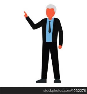 Businessman icon. Flat illustration of businessman vector icon for web design. Businessman icon, flat style