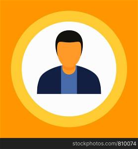 Businessman icon. Flat illustration of businessman vector icon for web design. Businessman icon, flat style