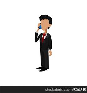 Businessman icon in cartoon style on a white background. Businessman icon in cartoon style