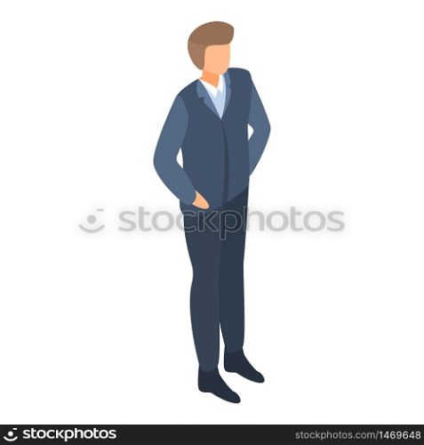 Businessman icon. Isometric of businessman vector icon for web design isolated on white background. Businessman icon, isometric style