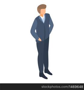 Businessman icon. Isometric of businessman vector icon for web design isolated on white background. Businessman icon, isometric style