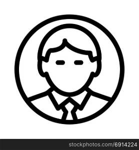 businessman, icon on isolated background