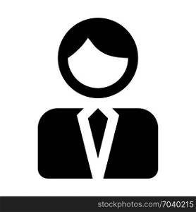 businessman, icon on isolated background