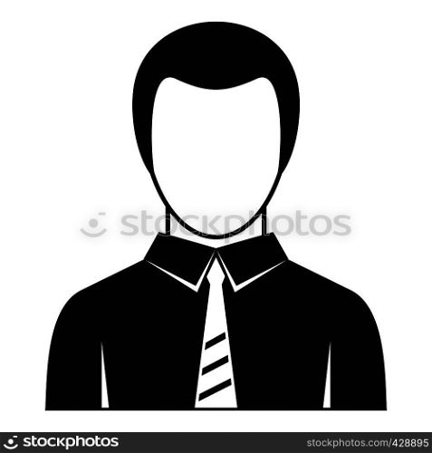 Businessman icon. Simple illustration of businessman vector icon for web. Businessman icon, simple style