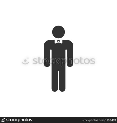 Businessman leader icon design template isolated