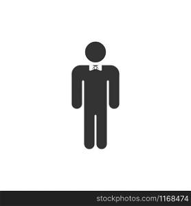 Businessman leader icon design template isolated