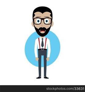 businessman office guy funny cartoon character. businessman office guy funny cartoon character vector illustration