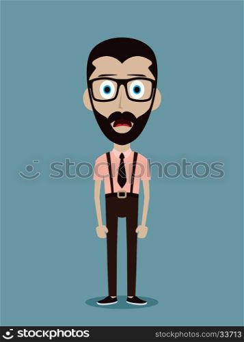 businessman office guy funny cartoon character. businessman office guy funny cartoon character vector illustration