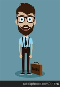businessman office salesman guy funny cartoon character. businessman office salesman guy funny cartoon character vector illustration