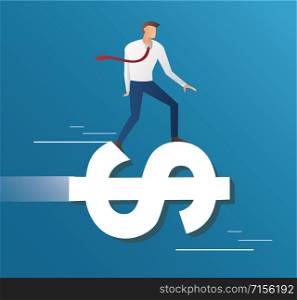 businessman on skateboard and pin location icon vector illustration