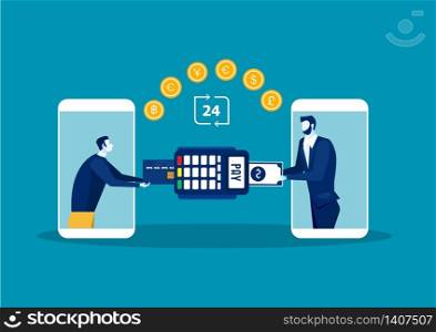 businessman promote with Referral marketing concept vector