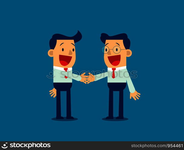 Businessman, shaking hands to seal an agreement.Concept business vector