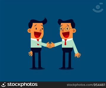 Businessman, shaking hands to seal an agreement.Concept business vector