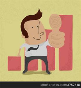 Businessman showing thumbs up , eps10 vector format