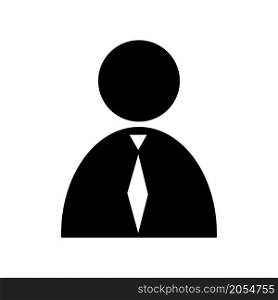 Businessman silhouette with tie. Faceless sign. Anonymous avatar. Simple design. Vector illustration. Stock image. EPS 10.. Businessman silhouette with tie. Faceless sign. Anonymous avatar. Simple design. Vector illustration. Stock image.