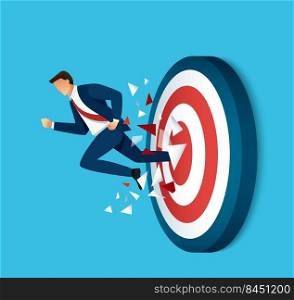 Businessman with target archery vector illustration