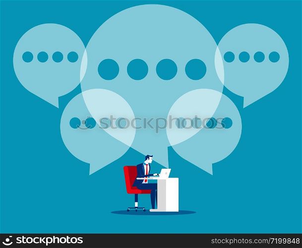 Businessman working. Concept business vector illustration, Flat character style, cartoon design, Office worker.