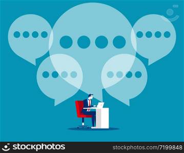 Businessman working. Concept business vector illustration, Flat character style, cartoon design, Office worker.