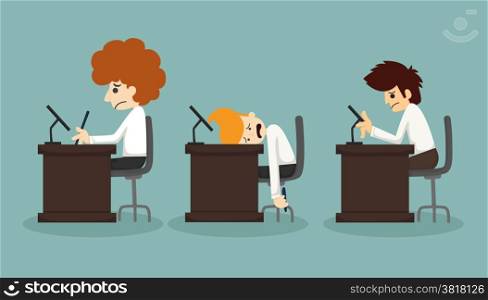 Businessman working time , eps10 vector format