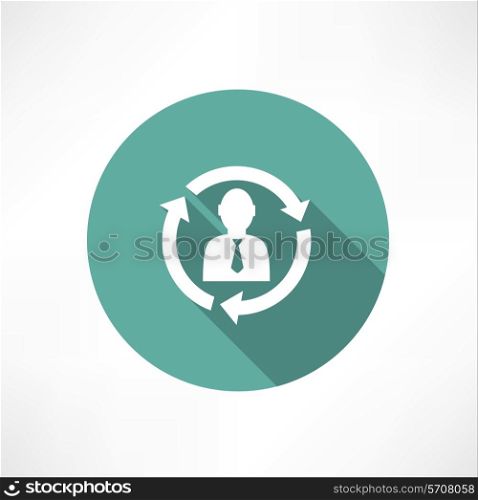 Businesspeople icon - relationship concept Flat modern style vector illustration