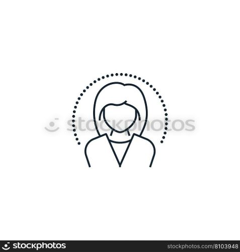 Businesswoman creative icon from business people Vector Image