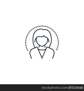 Businesswoman creative icon from business people Vector Image