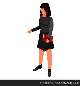 Businesswoman icon. Isometric of businesswoman vector icon for web design isolated on white background. Businesswoman icon, isometric style