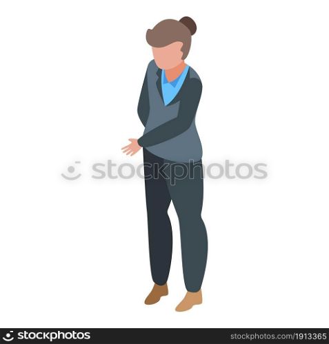 Businesswoman icon isometric vector. Business girl. Happy female. Businesswoman icon isometric vector. Business girl