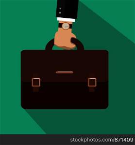Bussiness, hand holding briefcase. Vector. Bussiness, hand holding briefcase. Vector Business illustration