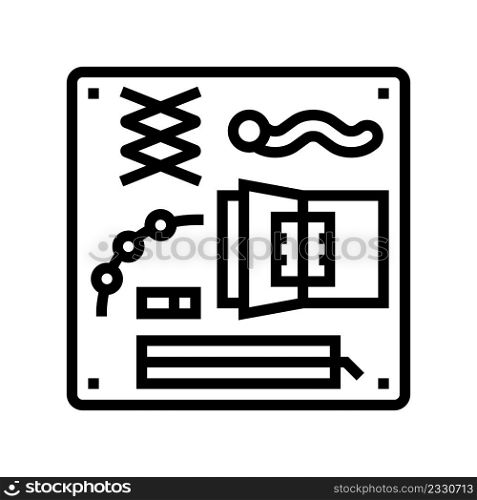 busy board line icon vector. busy board sign. isolated contour symbol black illustration. busy board line icon vector illustration