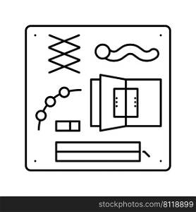 busy board line icon vector. busy board sign. isolated contour symbol black illustration. busy board line icon vector illustration