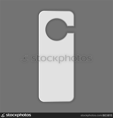 Busy door tag icon. Realistic illustration of busy door tag vector icon for web design. Busy door tag icon, realistic style