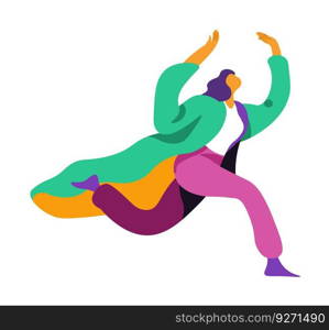 Busy female character running, isolated rushing woman raising hands. Businesslasdy late for appointment or work, employee or manager, boss. Girl with fashionable outfit. Vector in flat style. Woman character rushing, running personage vector