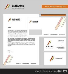 Butcher knife Business Letterhead, Envelope and visiting Card Design vector template