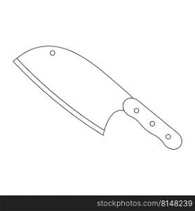 butcher knife icon vector illustration logo design