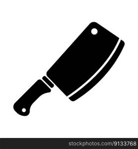 butcher knife icon vector illustration logo design