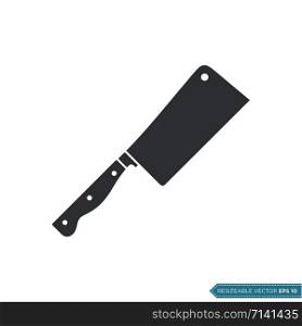 Butcher Knife Icon Vector Template Illustration Design