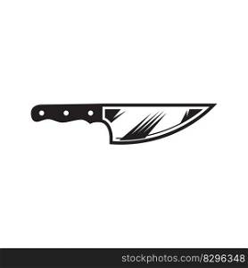 Butcher Knife Logo icon design. Knife silhouette logo elegant on white background vector illustration